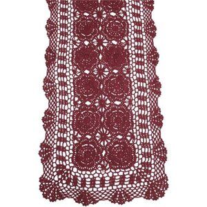 Cotton Handmade Crochet Lace Table Runner Rectangle Coffee Table Dresser Decor